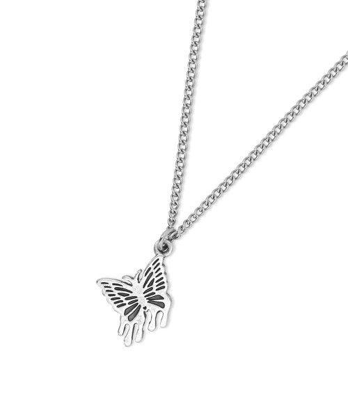 MAHAGRID（マハグリッド）の「『mahagrid/マハグリッド』MELTING BUTTERFLY NECKLACE/メルティング バタフライ ネックレス（ネックレス・レディース・シルバー・FREE）」の6枚目の写真
