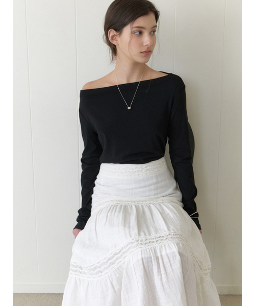 RE_L（リエル）の「Dona off shoulder t-shirt (black)（Tシャツ/カットソー・レディース・その他・FREE）」の4枚目の写真