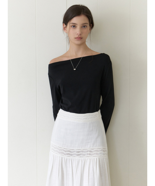 RE_L（リエル）の「Dona off shoulder t-shirt (black)（Tシャツ/カットソー・レディース・その他・FREE）」の5枚目の写真