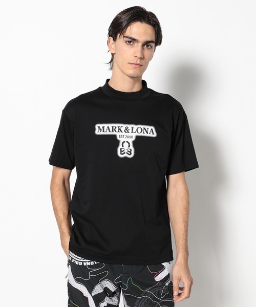 MARK & LONA(マークアンドロナ)の「Blur Sign Spectrum Performance Mock | MEN(Tシャツ/カットソー・メンズ・ブラック/ホワイト・48/46)」の1枚目の写真
