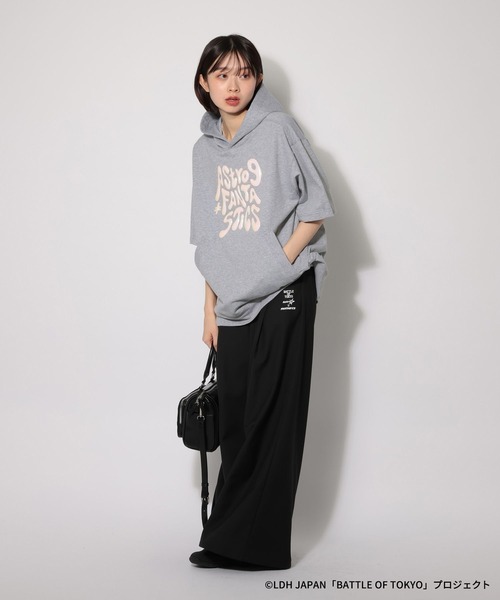 PAGEBOY（ページボーイ）の「【BATTLE OF TOKYO】Astro9 ショートスリーブパーカー（Tシャツ/カットソー・レディース・グレー/ブラック・FREE）」の6枚目の写真