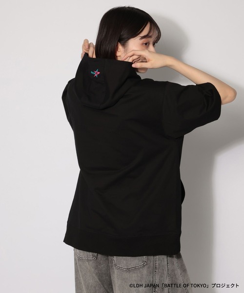 PAGEBOY（ページボーイ）の「【BATTLE OF TOKYO】Astro9 ショートスリーブパーカー（Tシャツ/カットソー・レディース・グレー/ブラック・FREE）」の12枚目の写真