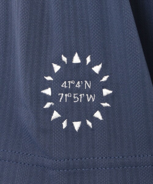 BEAMS GOLF(ビームスゴルフ)の「PURPLE LABEL / MONTAUK ストライプ ジャカード オープンカラー シャツ(吸水速乾、UVカット)(ポロシャツ・メンズ・ネイビー/ホワイト/ピンク・SMALL/MEDIUM/X-LARGE/LARGE)」の8枚目の写真