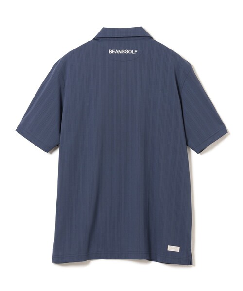 BEAMS GOLF(ビームスゴルフ)の「PURPLE LABEL / MONTAUK ストライプ ジャカード オープンカラー シャツ(吸水速乾、UVカット)(ポロシャツ・メンズ・ネイビー/ホワイト/ピンク・SMALL/MEDIUM/X-LARGE/LARGE)」の12枚目の写真