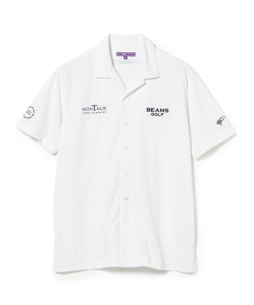 BEAMS GOLF(ビームスゴルフ)の「PURPLE LABEL / MONTAUK ストライプ ジャカード オープンカラー シャツ(吸水速乾、UVカット)(ポロシャツ・メンズ・ネイビー/ホワイト/ピンク・SMALL/MEDIUM/X-LARGE/LARGE)」の17枚目の写真