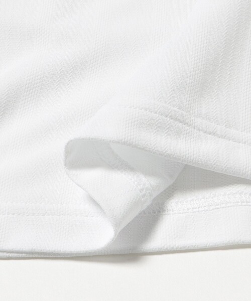 BEAMS GOLF(ビームスゴルフ)の「PURPLE LABEL / MONTAUK ストライプ ジャカード オープンカラー シャツ(吸水速乾、UVカット)(ポロシャツ・メンズ・ネイビー/ホワイト/ピンク・SMALL/MEDIUM/X-LARGE/LARGE)」の22枚目の写真