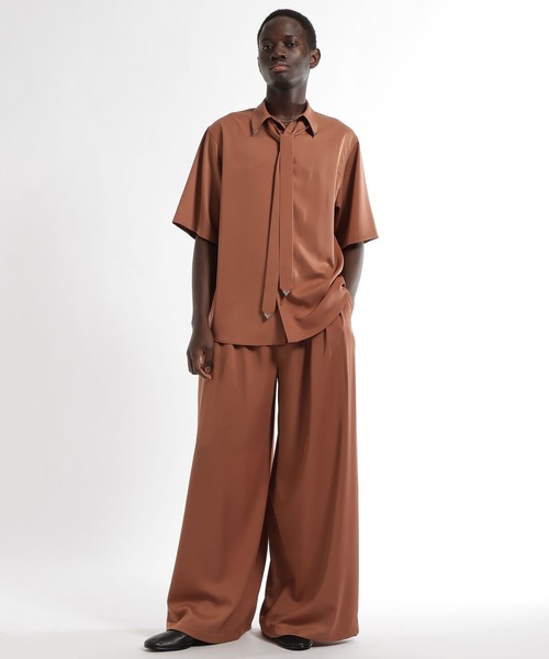 HARE（ハレ）の「【SET UP対応 接触冷感】DABOルーズワイドパンツ(HARE)（スラックス・メンズ・オレンジ/ブラック/ホワイト・MEDIUM/SMALL）」の18枚目の写真