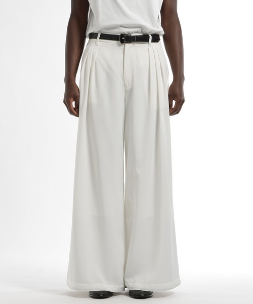 HARE（ハレ）の「【SET UP対応 接触冷感】DABOルーズワイドパンツ(HARE)（スラックス・メンズ・オレンジ/ブラック/ホワイト・MEDIUM/SMALL）」の19枚目の写真