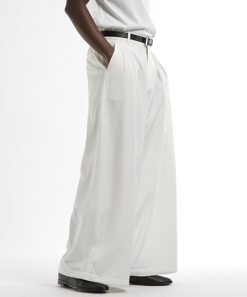 HARE（ハレ）の「【SET UP対応 接触冷感】DABOルーズワイドパンツ(HARE)（スラックス・メンズ・オレンジ/ブラック/ホワイト・MEDIUM/SMALL）」の21枚目の写真