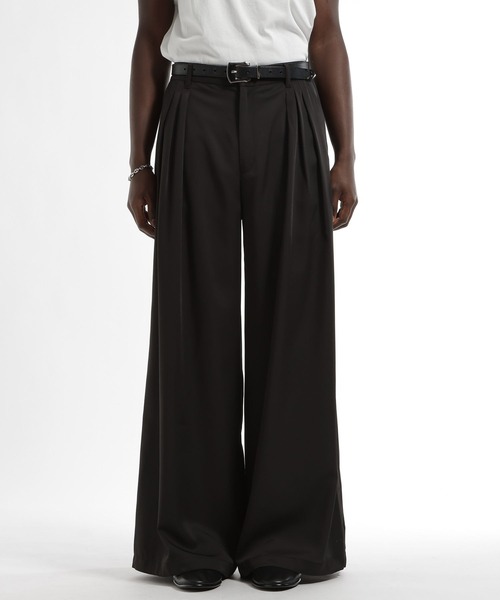 HARE（ハレ）の「【SET UP対応 接触冷感】DABOルーズワイドパンツ(HARE)（スラックス・メンズ・オレンジ/ブラック/ホワイト・MEDIUM/SMALL）」の22枚目の写真