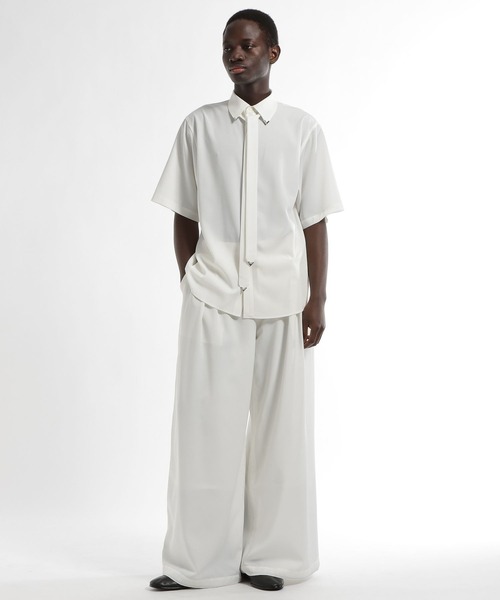 HARE（ハレ）の「【SET UP対応 接触冷感】DABOルーズワイドパンツ(HARE)（スラックス・メンズ・オレンジ/ブラック/ホワイト・MEDIUM/SMALL）」の6枚目の写真