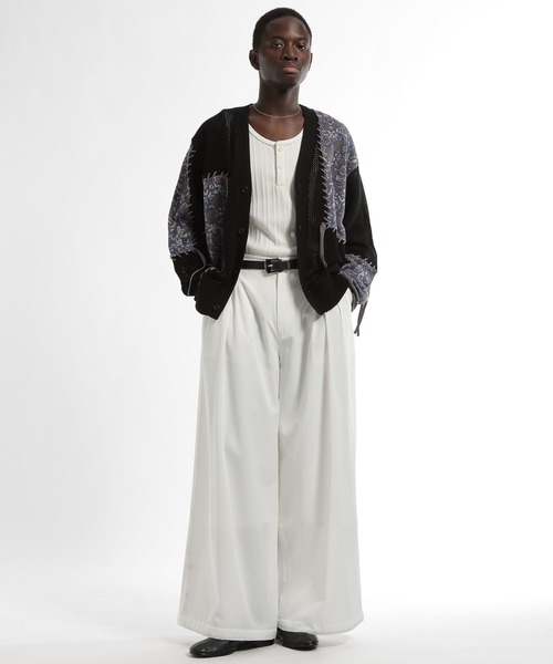 HARE（ハレ）の「【SET UP対応 接触冷感】DABOルーズワイドパンツ(HARE)（スラックス・メンズ・オレンジ/ブラック/ホワイト・MEDIUM/SMALL）」の8枚目の写真