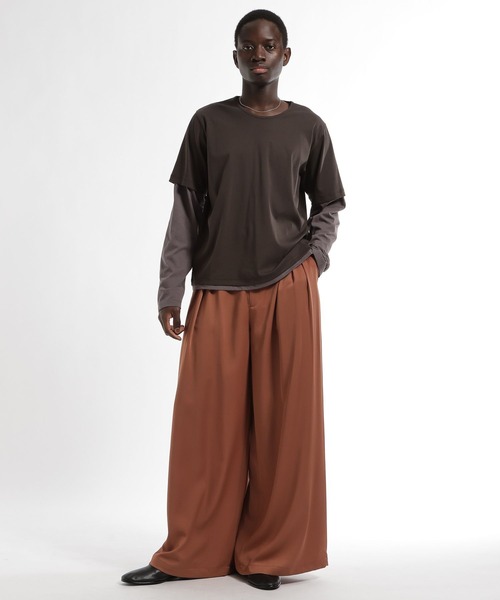 HARE（ハレ）の「【SET UP対応 接触冷感】DABOルーズワイドパンツ(HARE)（スラックス・メンズ・オレンジ/ブラック/ホワイト・MEDIUM/SMALL）」の13枚目の写真