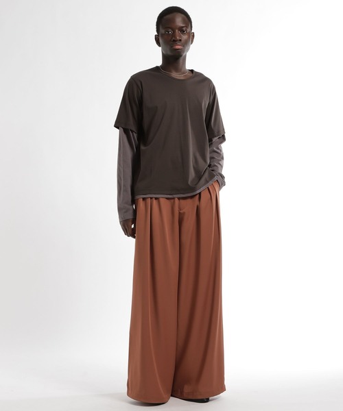 HARE（ハレ）の「【SET UP対応 接触冷感】DABOルーズワイドパンツ(HARE)（スラックス・メンズ・オレンジ/ブラック/ホワイト・MEDIUM/SMALL）」の15枚目の写真