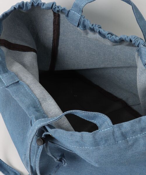 Mignonjour（ミニョンジュール）の「Mignonjour/デニム巾着トートバッグ M2899（トートバッグ・レディース・ブルー系その他/ライトブルー/ブルー・FREE）」の11枚目の写真