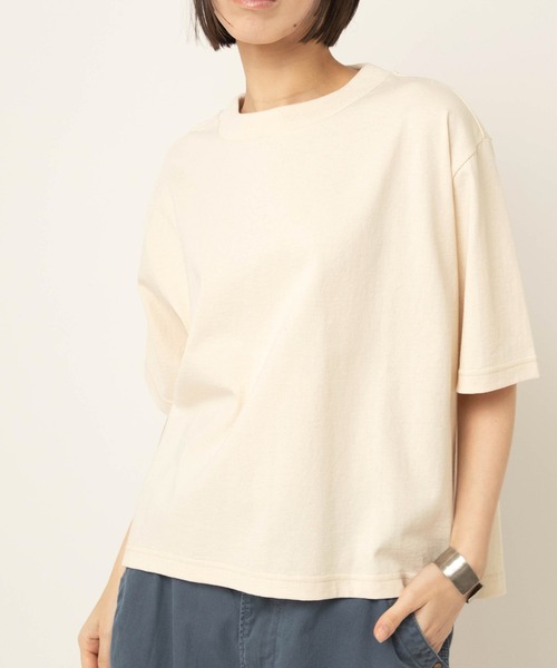 RNA-N（アールエヌエーエヌ）の「M2643 脱脂天竺ルーズT（Tシャツ/カットソー・レディース・キナリ/スミクロ/ピンク/ライトグレー・FREE）」の2枚目の写真