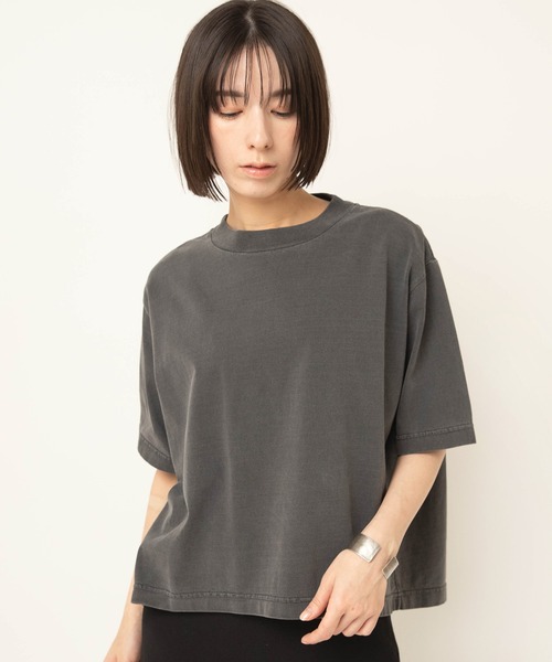 RNA-N（アールエヌエーエヌ）の「M2643 脱脂天竺ルーズT（Tシャツ/カットソー・レディース・キナリ/スミクロ/ピンク/ライトグレー・FREE）」の8枚目の写真