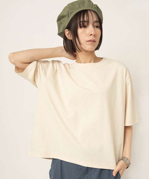 RNA-N（アールエヌエーエヌ）の「M2643 脱脂天竺ルーズT（Tシャツ/カットソー・レディース・キナリ/スミクロ/ピンク/ライトグレー・FREE）」の5枚目の写真