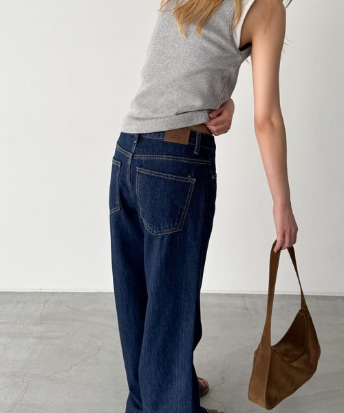 CANAL JEAN(キャナルジーン)の「El mar ワイドフレアデニムパンツ 605(デニムパンツ・レディース・インディゴブルー・MEDIUM/SMALL)」の4枚目の写真