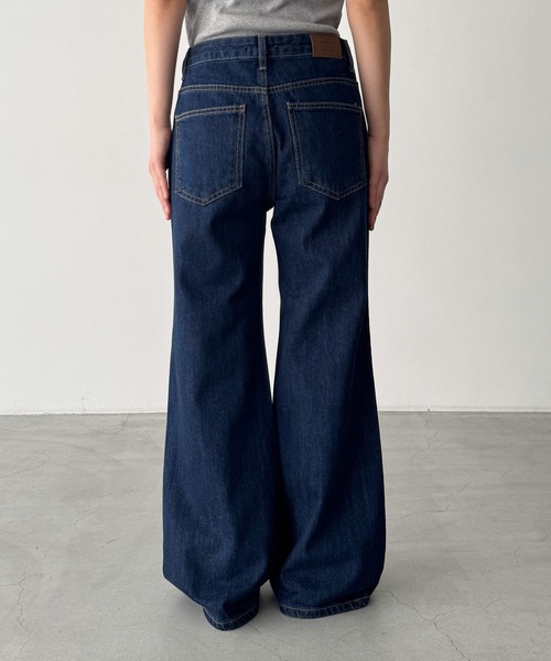 CANAL JEAN(キャナルジーン)の「El mar ワイドフレアデニムパンツ 605(デニムパンツ・レディース・インディゴブルー・MEDIUM/SMALL)」の8枚目の写真