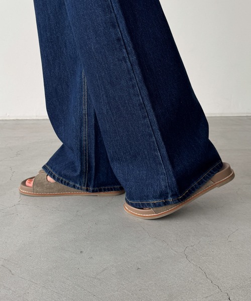 CANAL JEAN(キャナルジーン)の「El mar ワイドフレアデニムパンツ 605(デニムパンツ・レディース・インディゴブルー・MEDIUM/SMALL)」の11枚目の写真