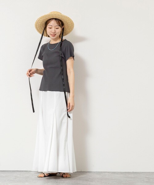 NOLLEY’S(ノーリーズ)の「ウォッシャブルバックデザインリブTシャツ(Tシャツ/カットソー・レディース・ホワイト/ブラック/チャコールグレー・FREE)」の13枚目の写真
