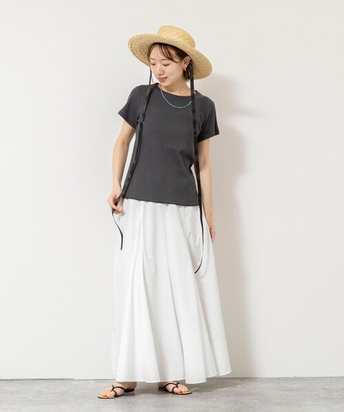 NOLLEY’S(ノーリーズ)の「ウォッシャブルバックデザインリブTシャツ(Tシャツ/カットソー・レディース・ホワイト/ブラック/チャコールグレー・FREE)」の17枚目の写真
