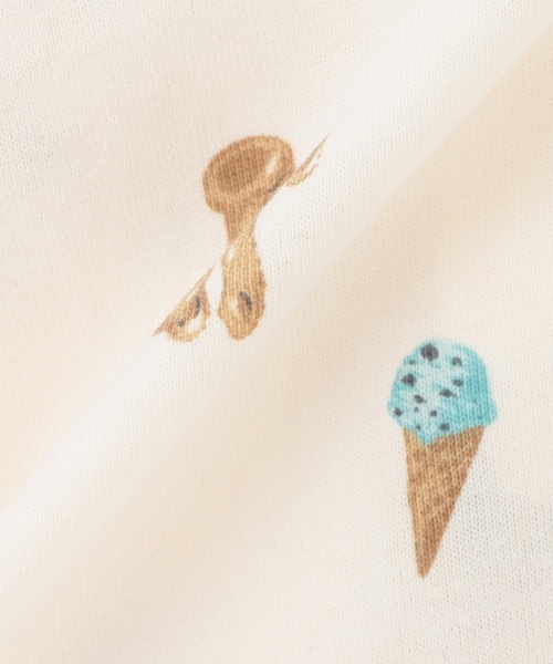 petit main(プティマイン)の「半袖カバーオール(ロンパース・キッズ・ネイビー/クリーム/ライトグリーン/ピンク/ブルーグレー/オフホワイト・80cm/70cm)」の8枚目の写真