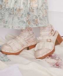 axes femme | ベルト使いレースフリルサボ(サンダル)