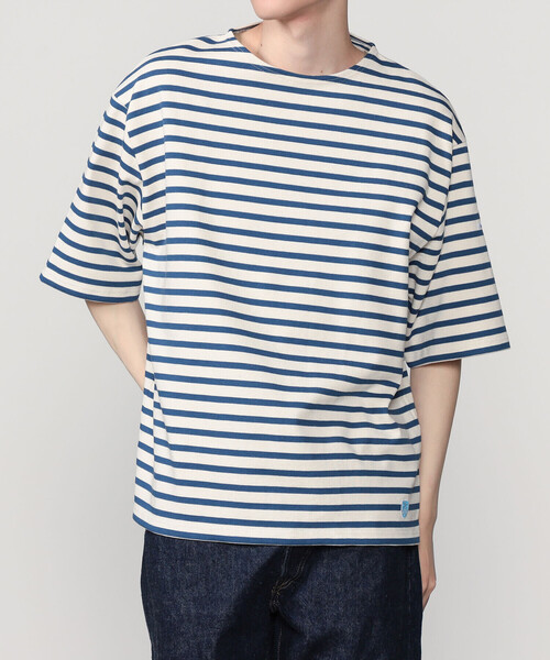 ORCIVAL(オーシバル)の「ORCIVAL | コットンロード クルーネック 半袖バスクシャツ MEN(Tシャツ/カットソー・メンズ・ホワイト系その他5/ブラウン系その他/ブルー系その他2/イエロー系その他/ブラウン系その他2/ブラック/レッド系その他/ブルー系その他・4/5/3)」の6枚目の写真
