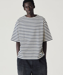 ORCIVAL（オーシバル）の「ORCIVAL | コットンロード クルーネック 半袖バスクシャツ MEN（Tシャツ/カットソー）」