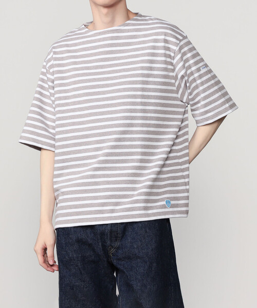 ORCIVAL(オーシバル)の「ORCIVAL | コットンロード クルーネック 半袖バスクシャツ MEN(Tシャツ/カットソー・メンズ・ホワイト系その他5/ブラウン系その他/ブルー系その他2/イエロー系その他/ブラウン系その他2/ブラック/レッド系その他/ブルー系その他・4/5/3)」の5枚目の写真