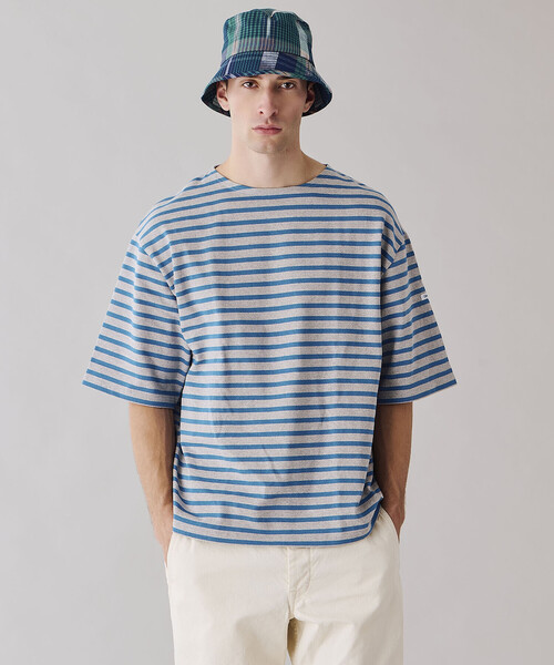 ORCIVAL(オーシバル)の「ORCIVAL | コットンロード クルーネック 半袖バスクシャツ MEN(Tシャツ/カットソー・メンズ・ホワイト系その他5/ブラウン系その他/ブルー系その他2/イエロー系その他/ブラウン系その他2/ブラック/レッド系その他/ブルー系その他・4/5/3)」の7枚目の写真