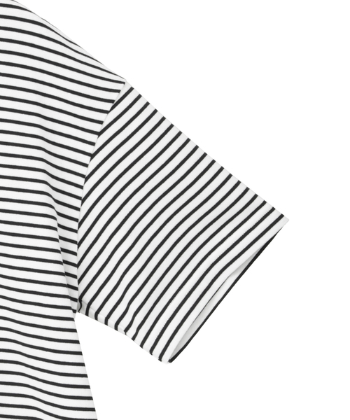 Tiara(ティアラ)の「ショルダーリボンTシャツ(Tシャツ/カットソー・レディース・ブラック/ホワイト×ブラック/ホワイト・FREE)」の13枚目の写真
