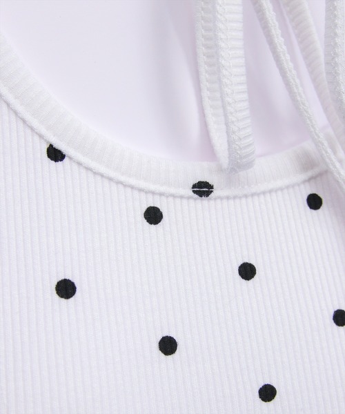 clear（クリア）の「フロントリボンドットプリント半袖カットソー［骨格ウェーブ/ガーリー/パフスリーブトップス］（Tシャツ/カットソー・レディース・ピンク/オフホワイト/ブラック・F）」の21枚目の写真