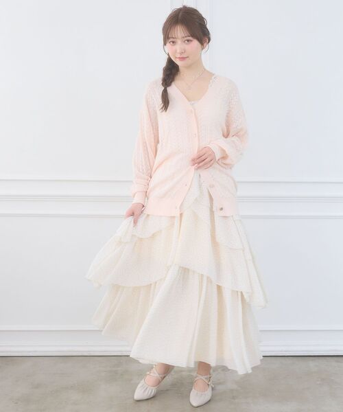 MAJESTIC LEGON(マジェスティックレゴン)の「ランダムティアードスカート(スカート・レディース・ブラック/ホワイト系その他2/ホワイト系その他・MEDIUM)」の5枚目の写真