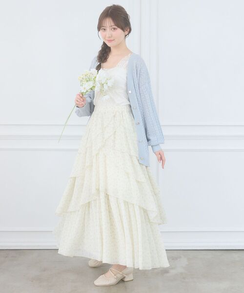 MAJESTIC LEGON(マジェスティックレゴン)の「ランダムティアードスカート(スカート・レディース・ブラック/ホワイト系その他2/ホワイト系その他・MEDIUM)」の13枚目の写真