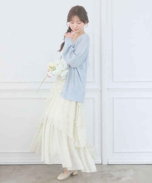 MAJESTIC LEGON(マジェスティックレゴン)の「ランダムティアードスカート(スカート・レディース・ブラック/ホワイト系その他2/ホワイト系その他・MEDIUM)」の14枚目の写真