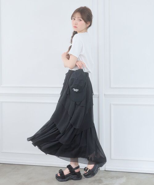 MAJESTIC LEGON(マジェスティックレゴン)の「ランダムティアードスカート(スカート・レディース・ブラック/ホワイト系その他2/ホワイト系その他・MEDIUM)」の20枚目の写真