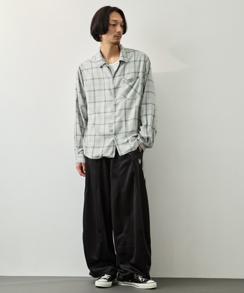 REMI RELIEF(レミレリーフ)の「【REMI RELIEF/レミレリーフ】レーヨンツイルチェックシャツ(シャツ/ブラウス・メンズ・オフホワイト/サックスブルー・M/S/XL/L)」の20枚目の写真