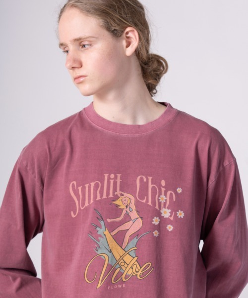 rehacer(レアセル)の「rehacer TEE : Sunlit Vintage Wash TEE / サンリット ヴィンテージ ウオッシュ T-shirt(Tシャツ/カットソー・メンズ・ネイビー/スミクロ/ワイン・MEDIUM/LARGE/X-LARGE/SMALL)」の3枚目の写真