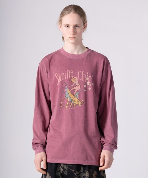 rehacer(レアセル)の「rehacer TEE : Sunlit Vintage Wash TEE / サンリット ヴィンテージ ウオッシュ T-shirt(Tシャツ/カットソー・メンズ・ネイビー/スミクロ/ワイン・MEDIUM/LARGE/X-LARGE/SMALL)」の4枚目の写真
