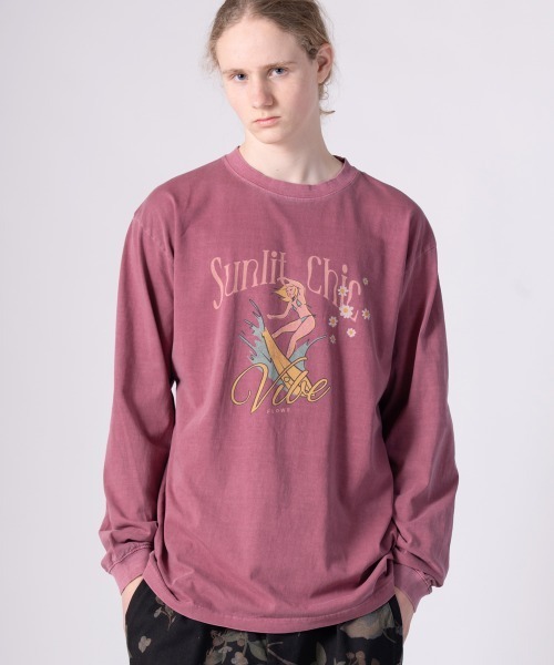 rehacer(レアセル)の「rehacer TEE : Sunlit Vintage Wash TEE / サンリット ヴィンテージ ウオッシュ T-shirt(Tシャツ/カットソー・メンズ・ネイビー/スミクロ/ワイン・MEDIUM/LARGE/X-LARGE/SMALL)」の5枚目の写真