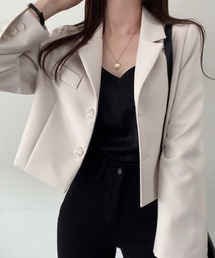 AMAJI（アマジ）の「クロップド テーラードジャケット  / ライトアウター  / きれいめ / 2026 SS（テーラードジャケット）」