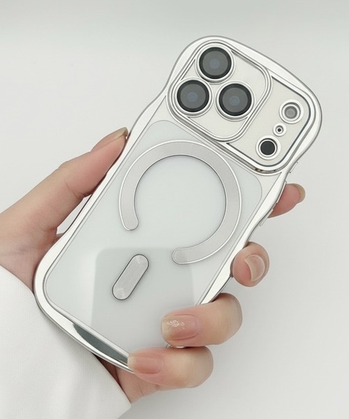 Fun & Daily(ファンアンドデイリー)の「MagSafe対応 Wave Metalic iPhone 16 17 Pro ProMax Case / アイフォンケース(スマホケース/カバー・レディース・ブラック/シルバー/オレンジ・iPhone 16/iPhone 16 Pro/iPhone 17/iPhone 17 Pro/iPhone 17 Pro Max/iPhone 16 Pro Max)」の7枚目の写真