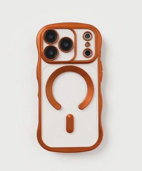 Fun & Daily(ファンアンドデイリー)の「MagSafe対応 Wave Metalic iPhone 16 17 Pro ProMax Case / アイフォンケース(スマホケース/カバー・レディース・ブラック/シルバー/オレンジ・iPhone 16/iPhone 16 Pro/iPhone 17/iPhone 17 Pro/iPhone 17 Pro Max/iPhone 16 Pro Max)」の12枚目の写真