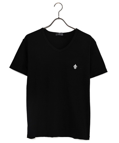 RUDOL(ルドル)の「『RUDOL/ルドル』ワンポイント刺繍テレコVネックTEE(Tシャツ/カットソー・メンズ・ブラック/ホワイト・L/M)」の18枚目の写真