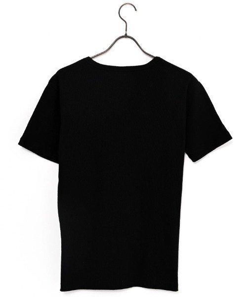 RUDOL(ルドル)の「『RUDOL/ルドル』ワンポイント刺繍テレコVネックTEE(Tシャツ/カットソー・メンズ・ブラック/ホワイト・L/M)」の3枚目の写真