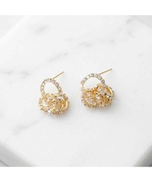 【88eighty-eight】キラキラビジューリングフープピアス【import】(MA)