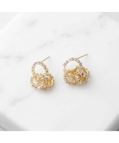 tone(トーン)の「【88eighty-eight】キラキラビジューリングフープピアス【import】(MA)(ピアス(両耳用)・レディース・シルバー/ゴールド・FREE)」の2枚目の写真